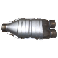 200 Zeller Y Metallkat 180 x 100mm oval, 3x 60mm Anschluss, Rennsport